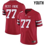 Youth Ohio State Buckeyes #77 Nicholas Petit-Frere Red Nike NCAA College Football Jersey Official PME6044VJ